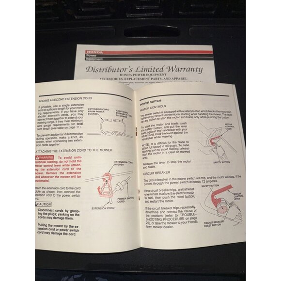 Honda HR215SXA, 215HXA, 215HMA Rotary Mower Owners Manual Warranty - Picture 7 of 10